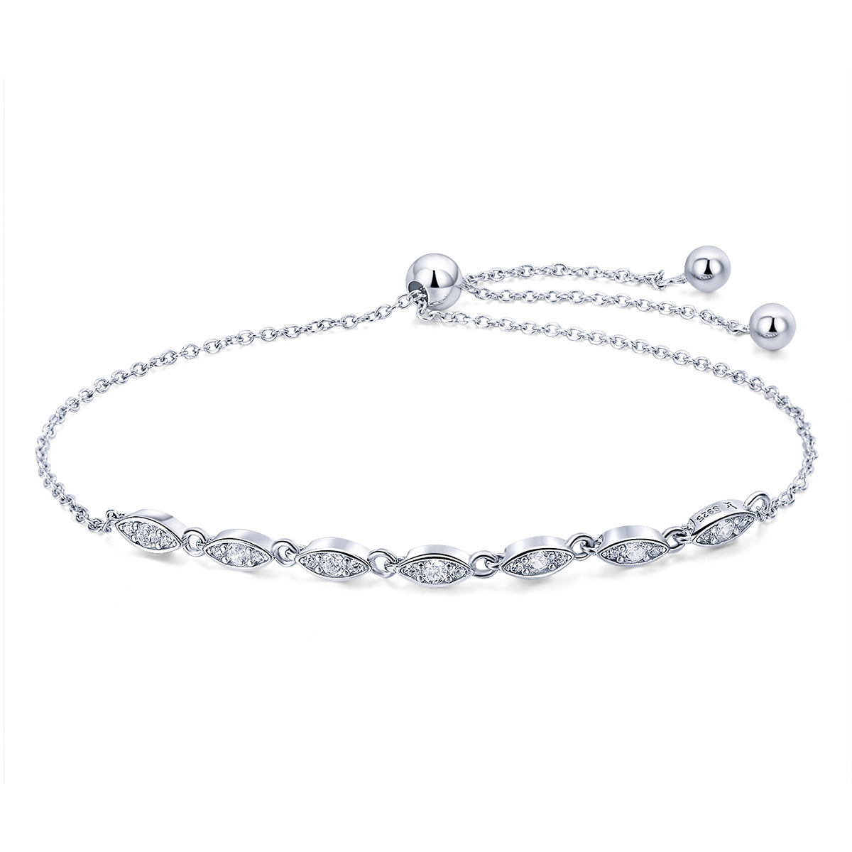 925 Sterling Silver Bracelet 22cm for Women
