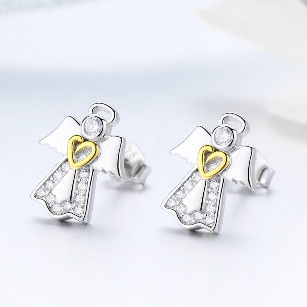 925 Sterling Silver Plated Platinum Gold Earrings for Women