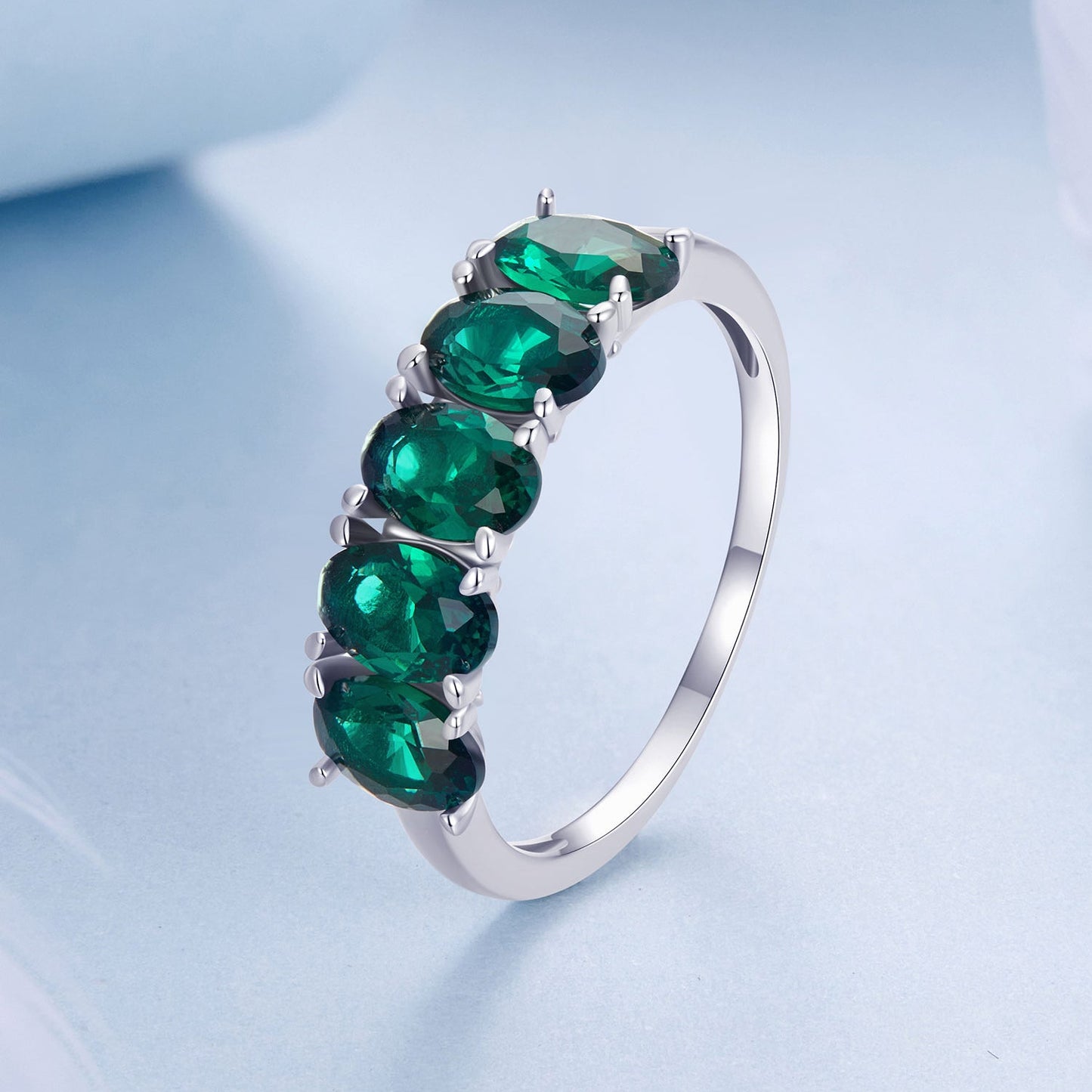925 Sterling Silver Plated White Gold 1.4mm Ring Size 6.0 for Women