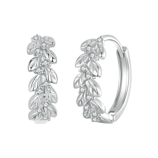 925 Sterling Silver Earrings with Pavé Setting CZ