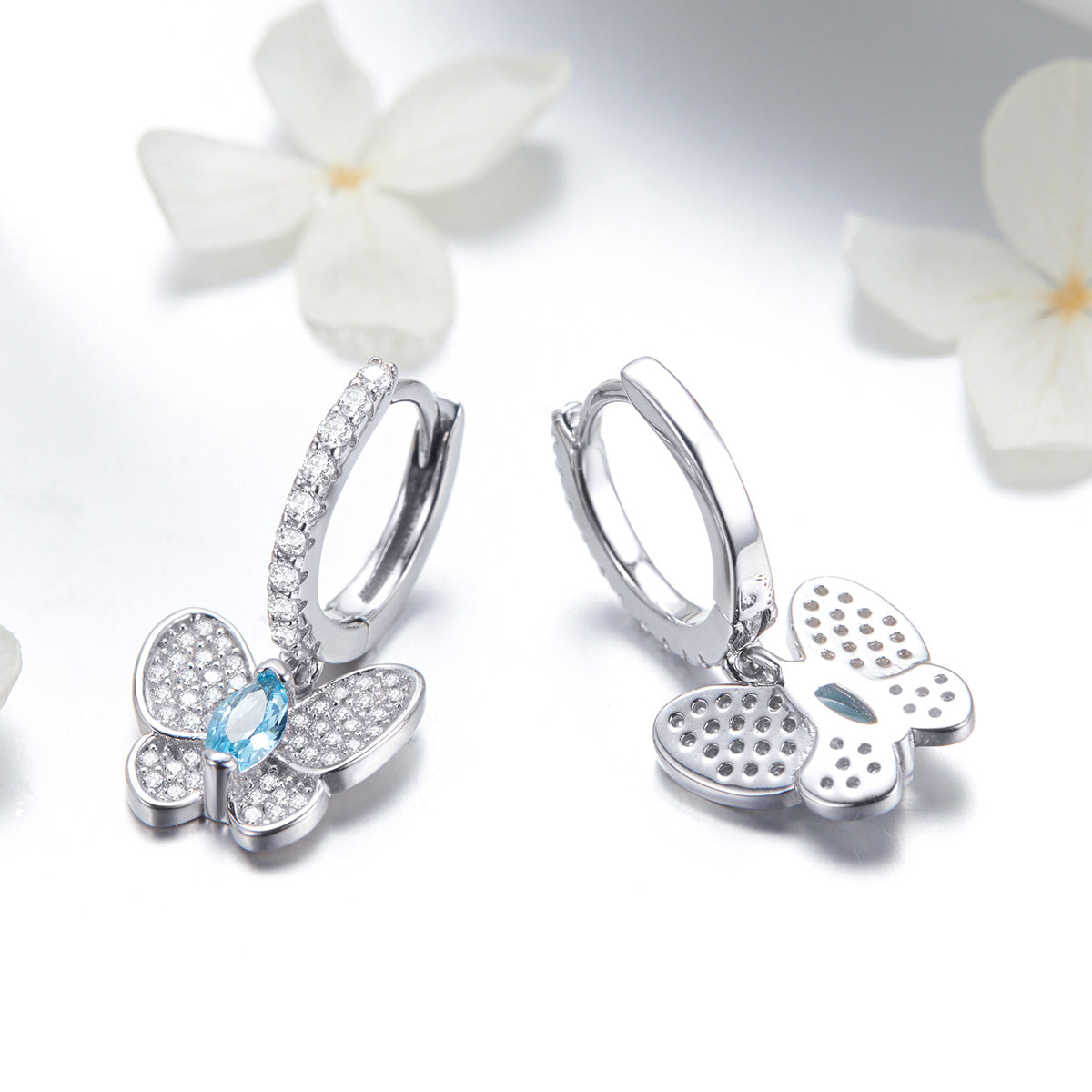 925 Sterling Silver Earrings with Pavé Setting CZ for Women