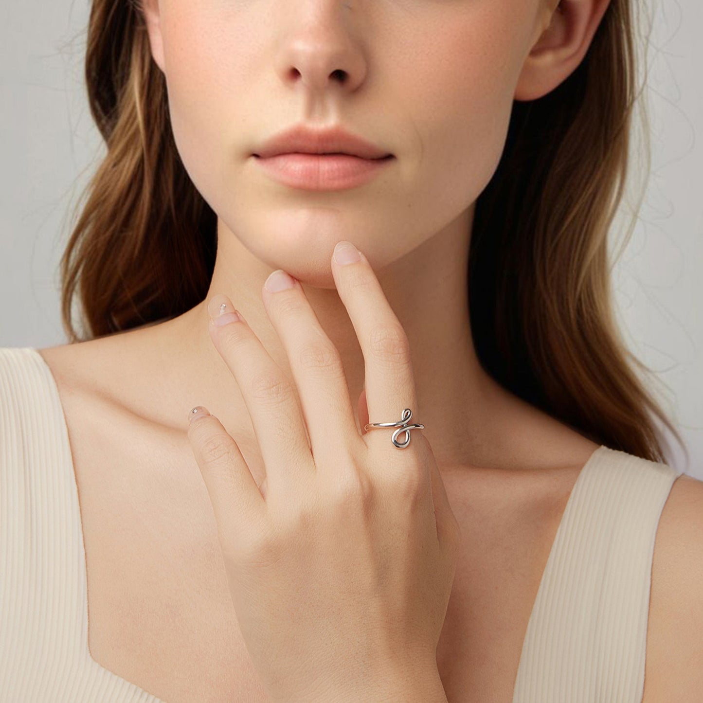 925 Sterling Silver Oxidized Silver 0.16 cm Ring