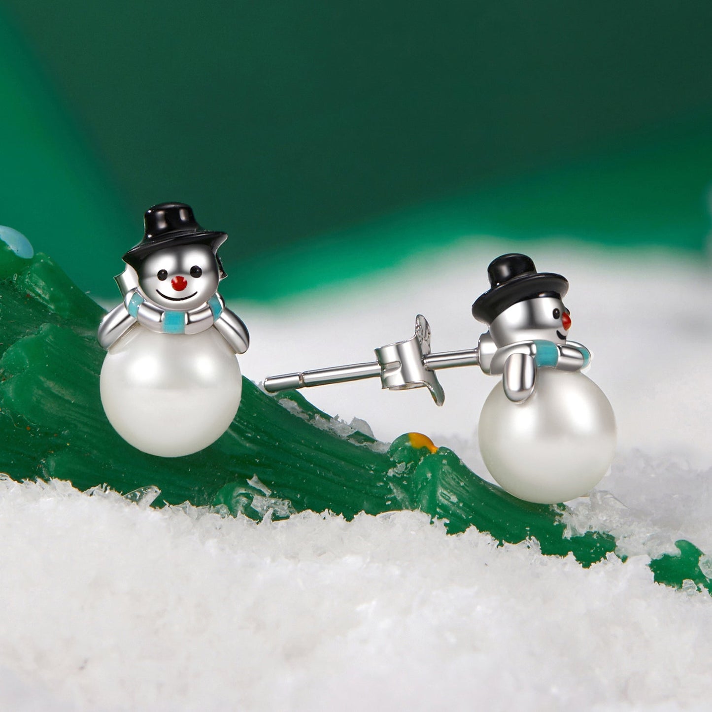 925 Sterling Silver White Gold Plated Quality Shell Pearl Earrings