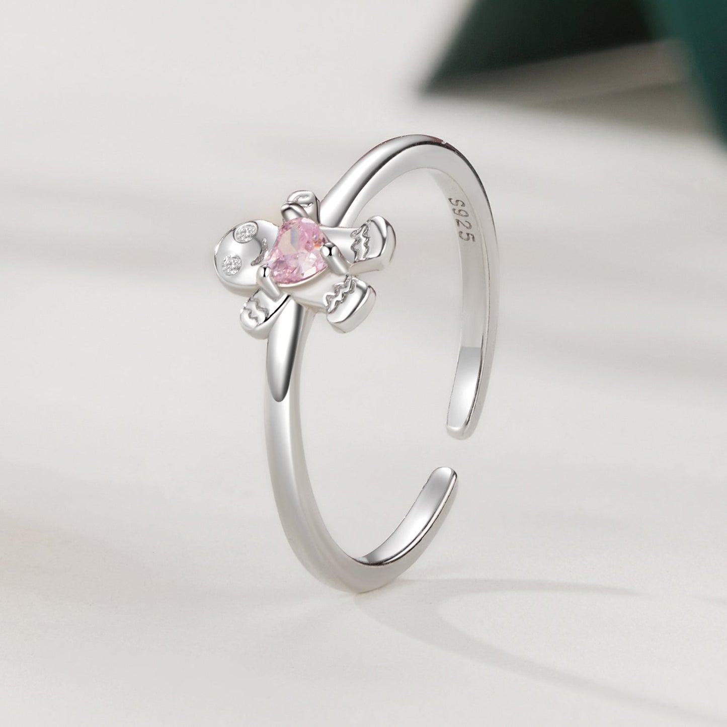925 Sterling Silver White Gold Plated Pavé Setting CZ Ring