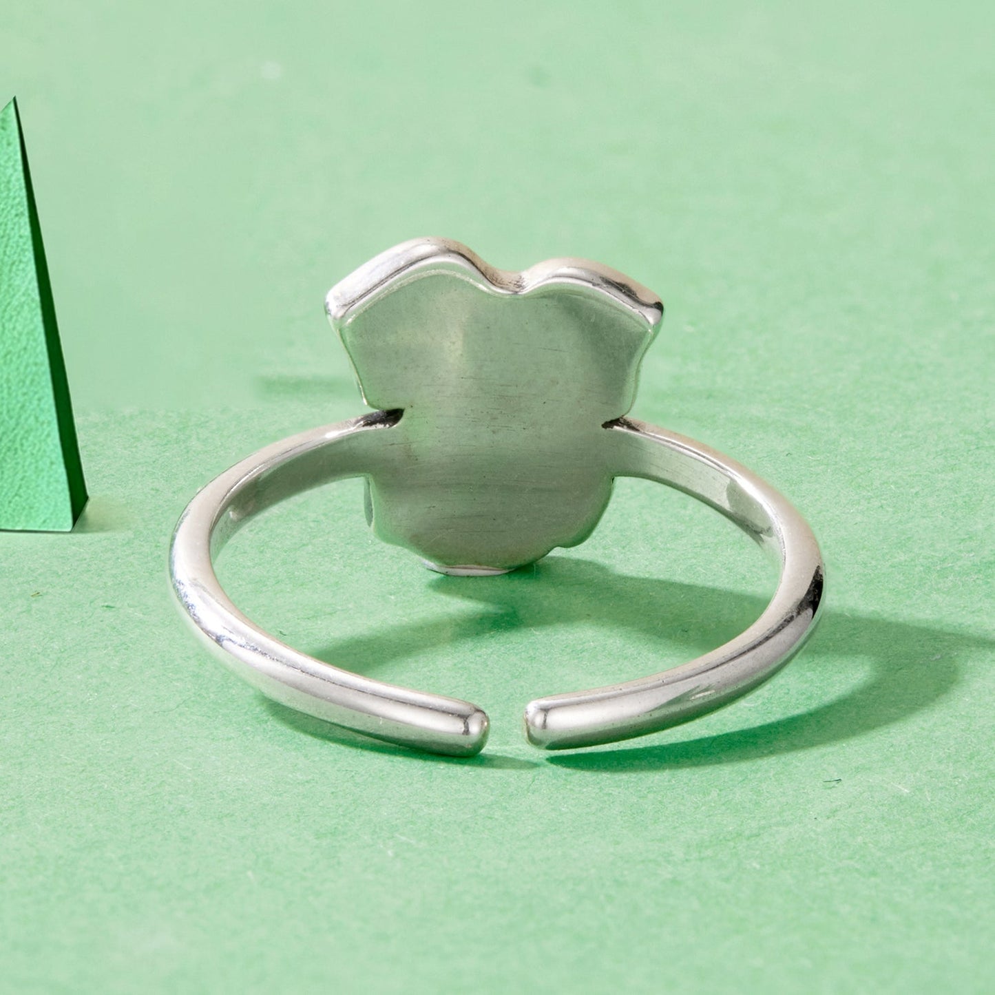 925 Sterling Silver Oxidized Silver Dog Ring for Women