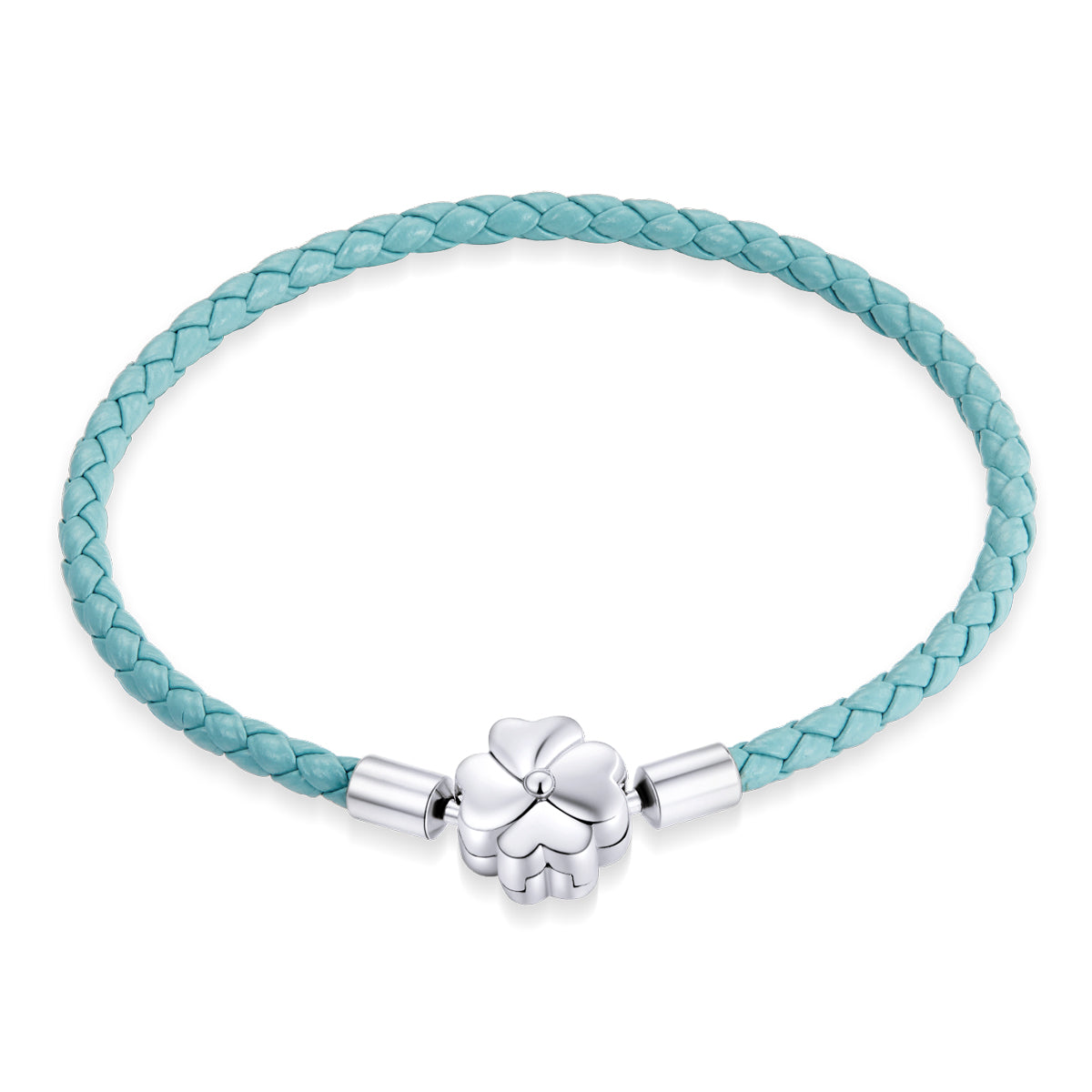 925 Sterling Silver and Leather 17cm Bracelet