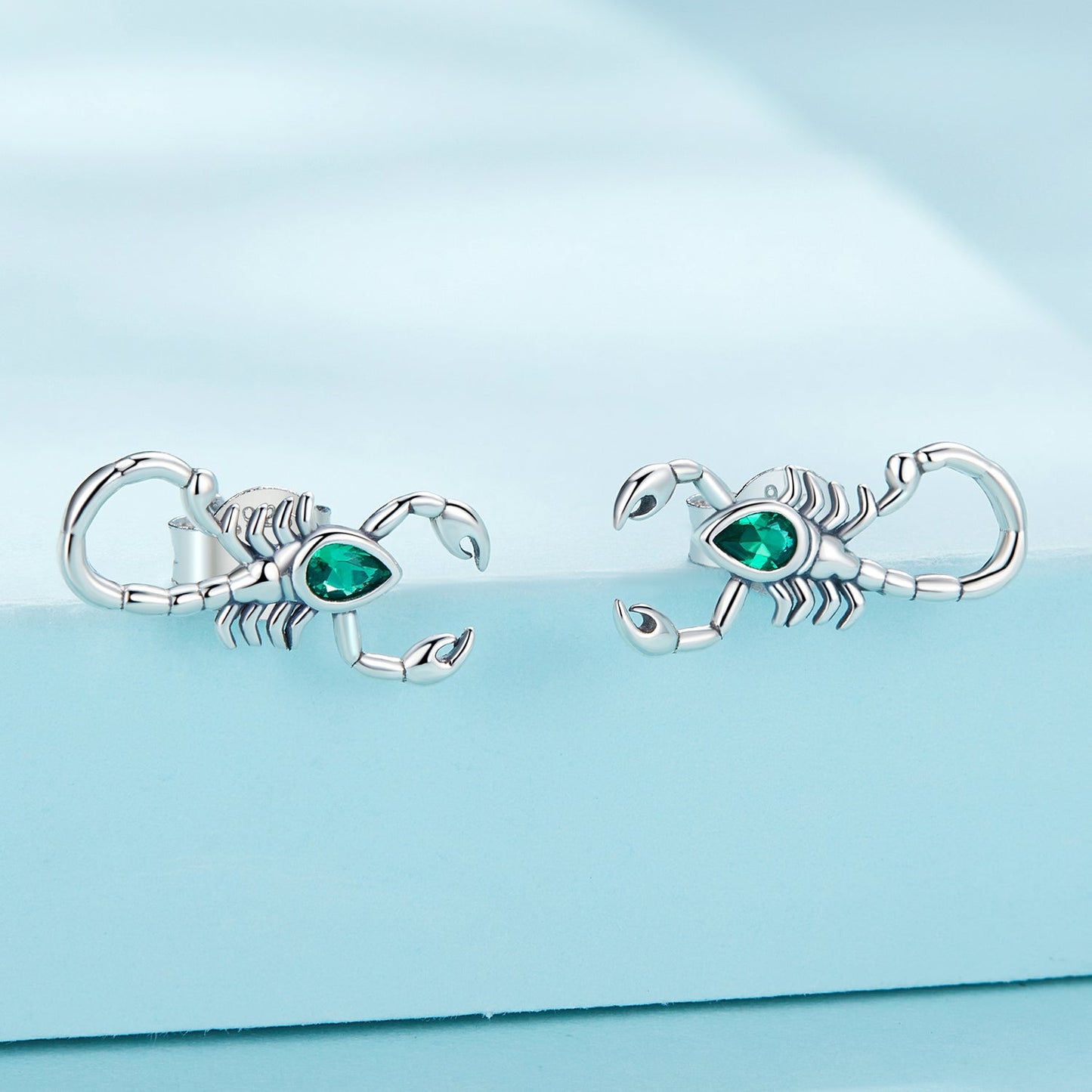 925 Sterling Silver Earrings with Pavé Setting CZ and Oxidized Finish for Women