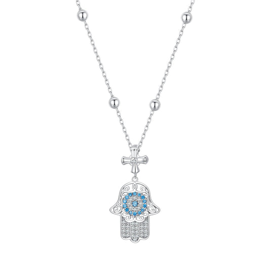 925 Sterling Silver Necklace with Pavé Setting CZ - 400mm Length