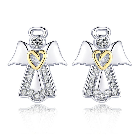 925 Sterling Silver Plated Platinum Gold Earrings for Women