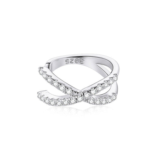 925 Sterling Silver Earrings with Pavé Setting CZ - 1.2cm Diameter