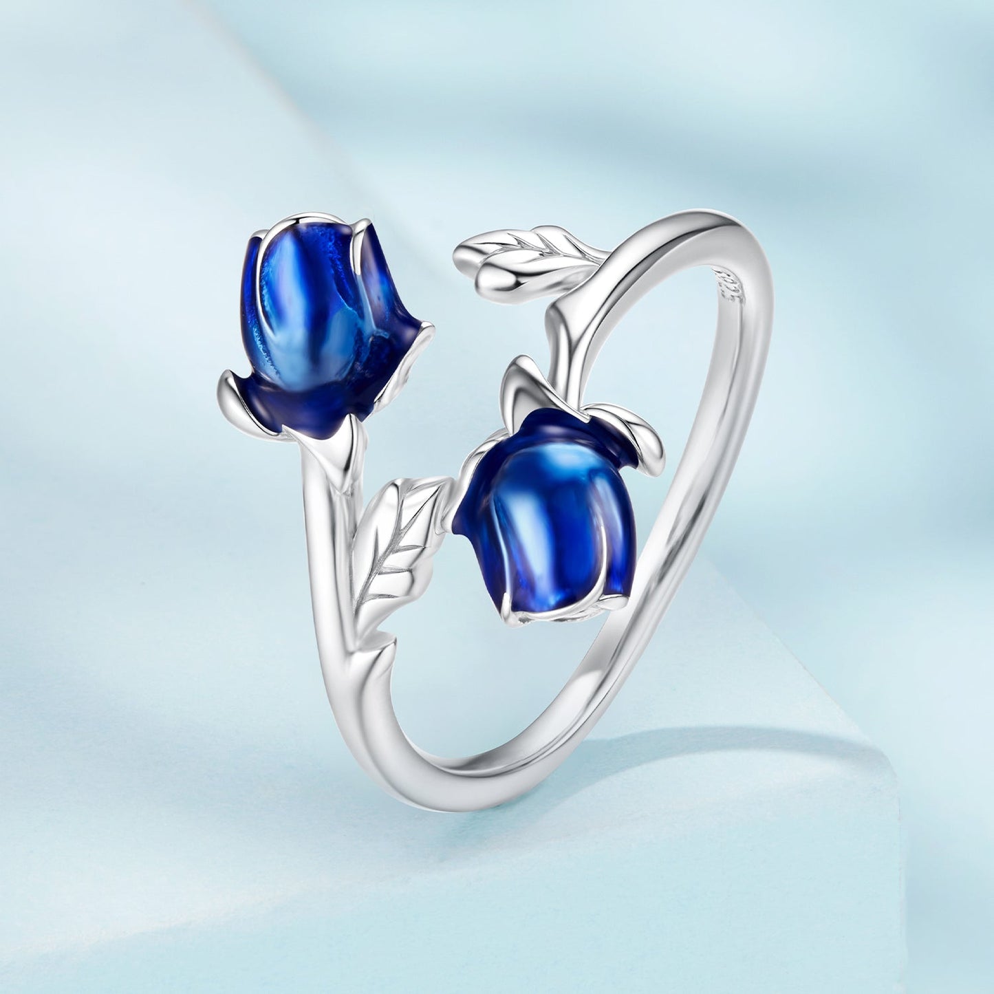 925 Sterling Silver Enamel 0.15cm Ring for Women
