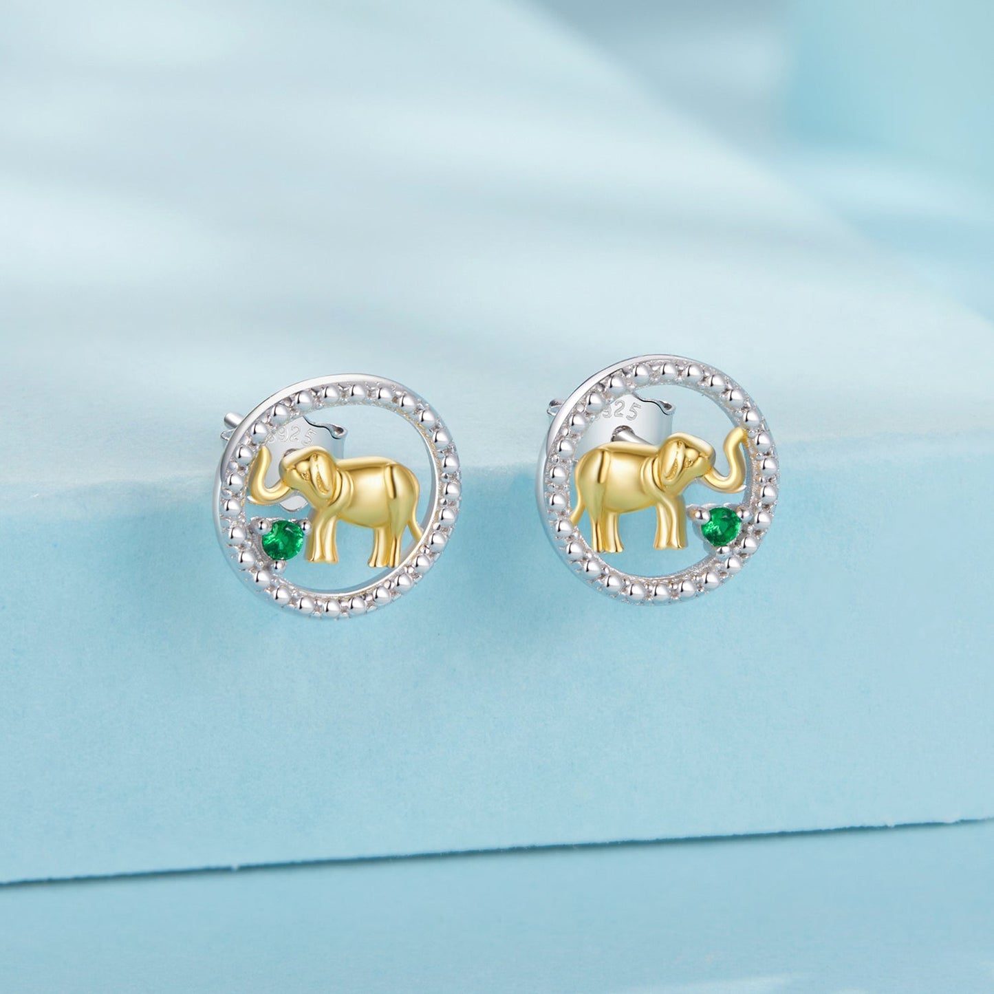 925 Sterling Silver Earrings with CZ in White Gold Plated for Women