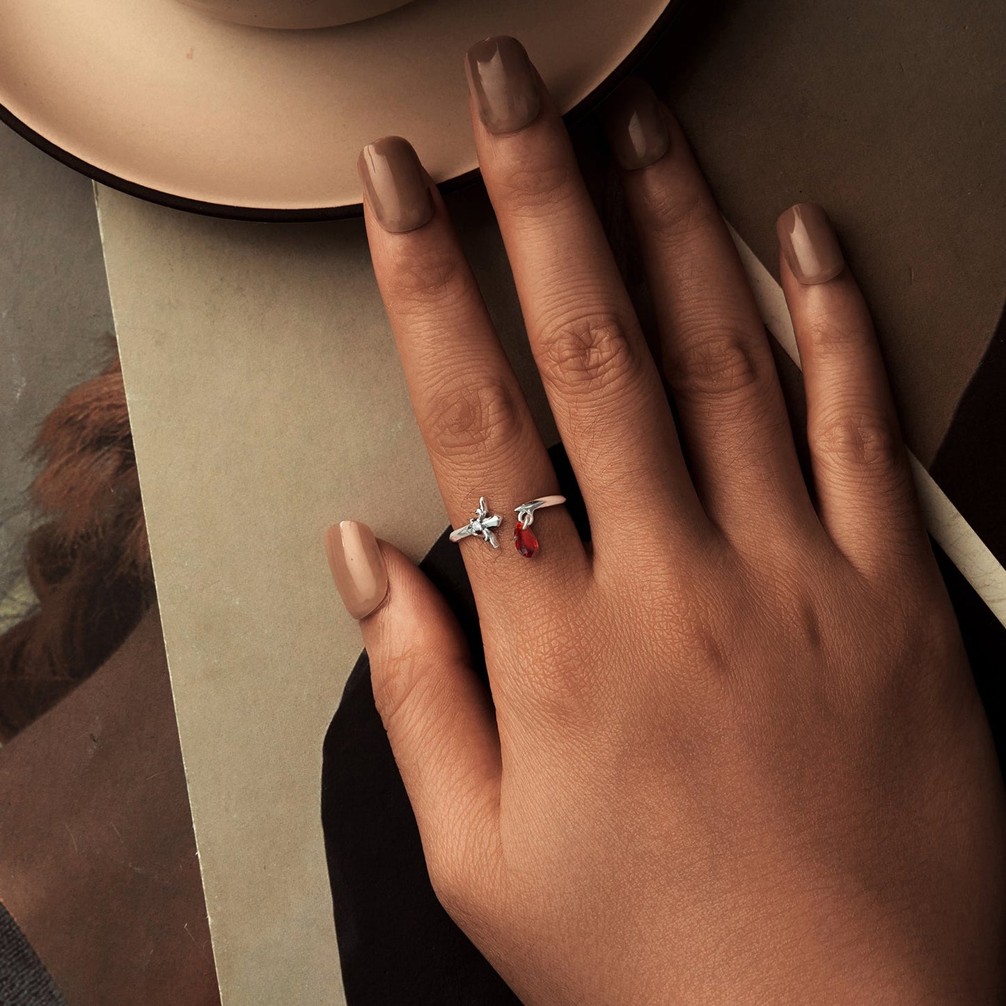 925 Sterling Silver Ring with 0.6 Carat CZ for Women
