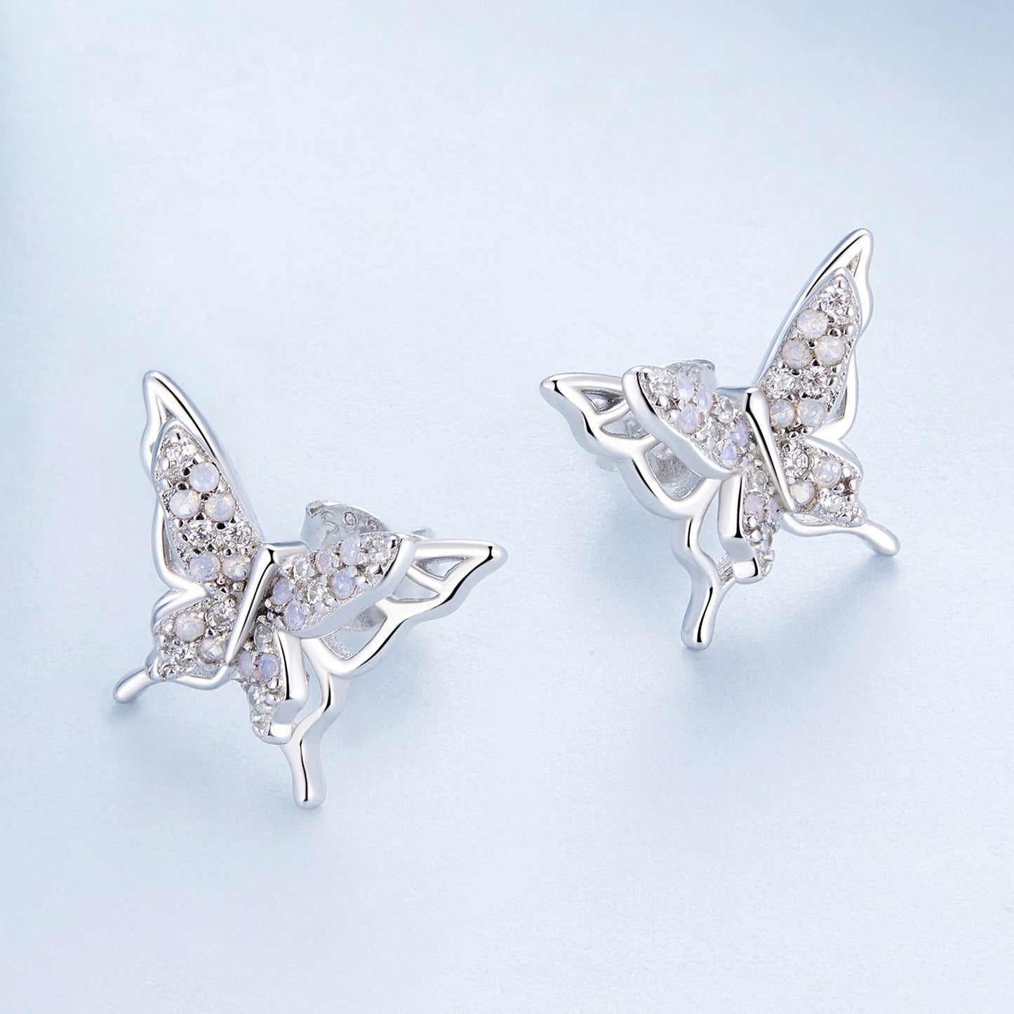 925 Sterling Silver Opal Nanometer Stone Earrings for Women