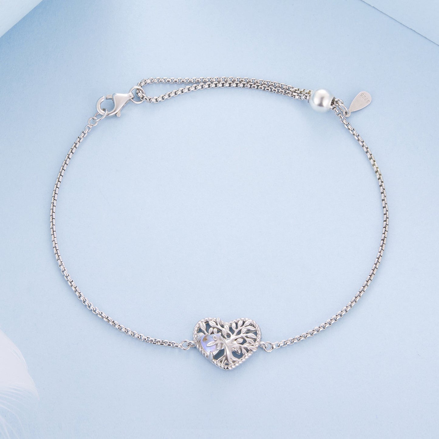 925 Sterling Silver Moonstone Bracelet for Women