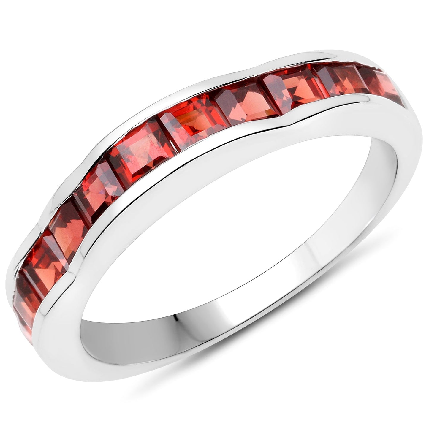 2.25 Carat Genuine Garnet .925 Sterling Silver Ring