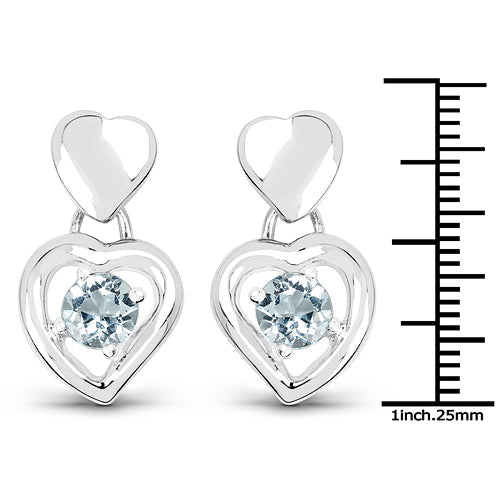 1.90 Carat Genuine Blue Topaz .925 Sterling Silver Earrings