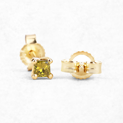 0.25 Carat Genuine Yellow Diamond 14K Yellow Gold Earrings (SI1-SI2)