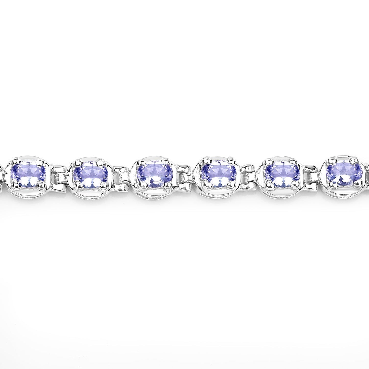 4.59 Carat Genuine Tanzanite .925 Sterling Silver Bracelet