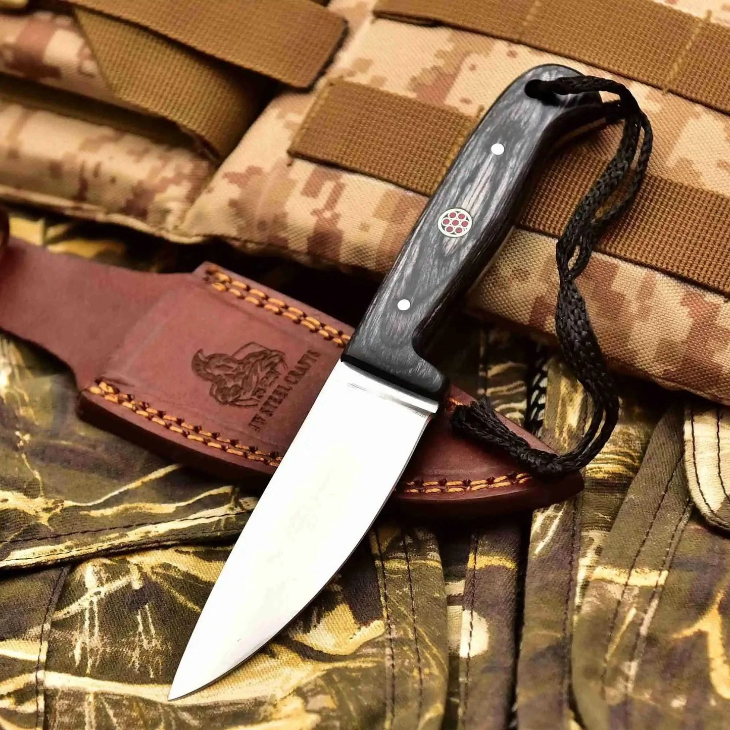 Stainless Steel Hunting Knife Multiple Handle Colors | JW SteelCrafts