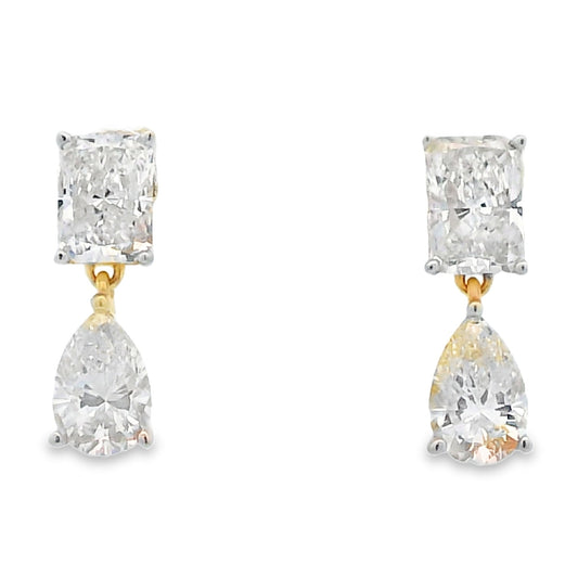 2.50ct Lab Grown Diamond Earrings 14KT Yellow Gold