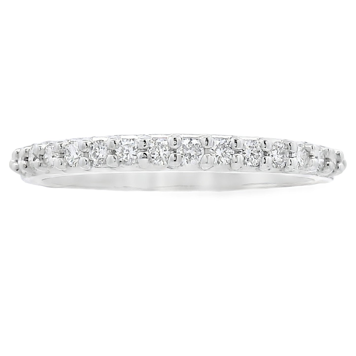.25ct Diamond Wedding Band Ring 14KT White Gold