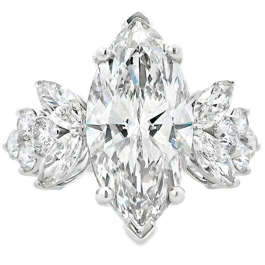 7.08ct Lab Grown Diamond Eng Only 14KT White Gold
