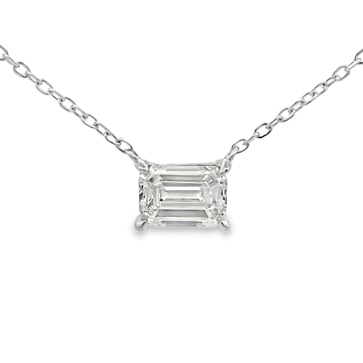 1.00ct Lab Grown Diamond Pendant Sterling Silver