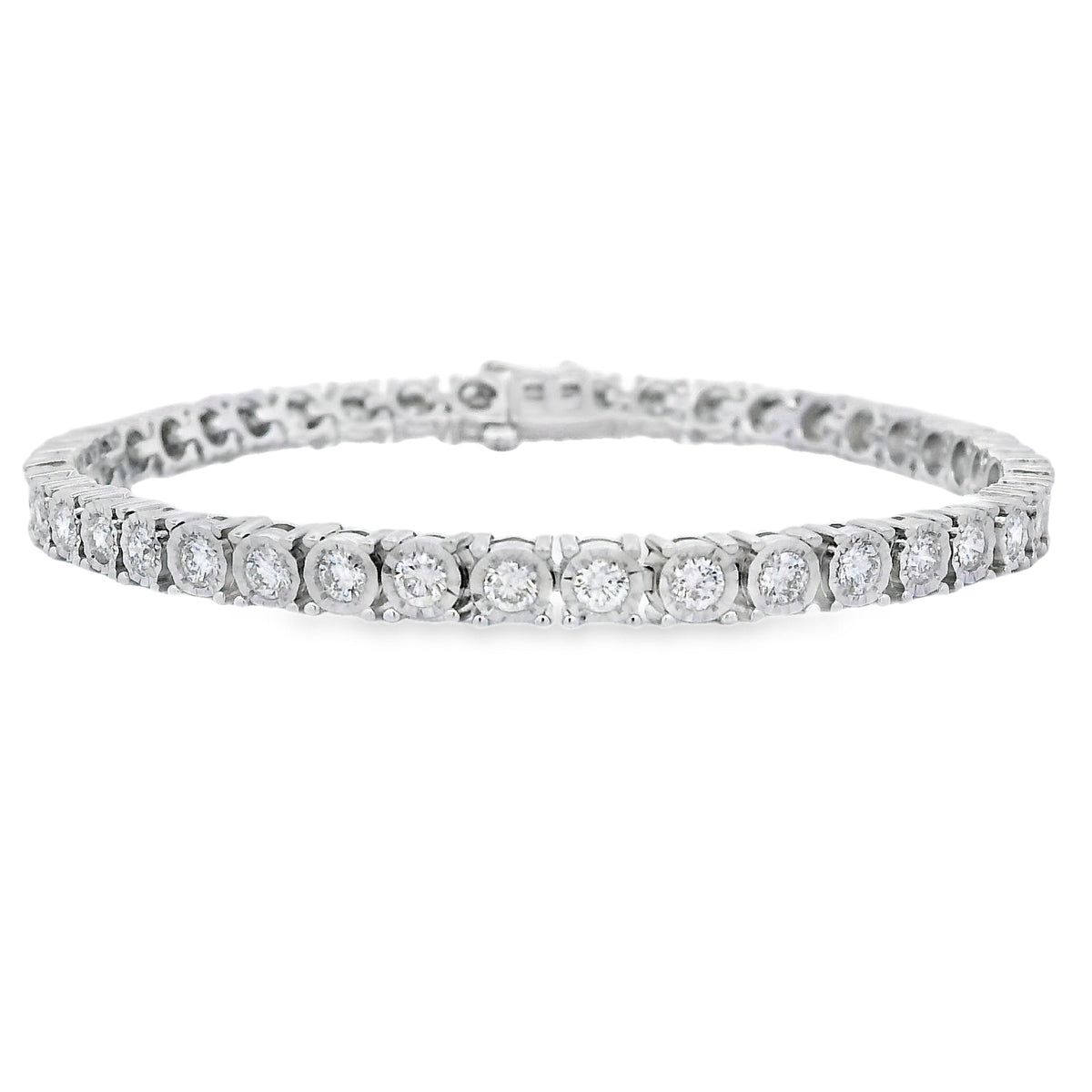 Lab Grown Diamond Tennis Bracelet Sterling Silver