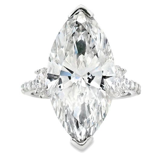 9.85ct Lab Grown Diamond Eng Only 14KT White Gold