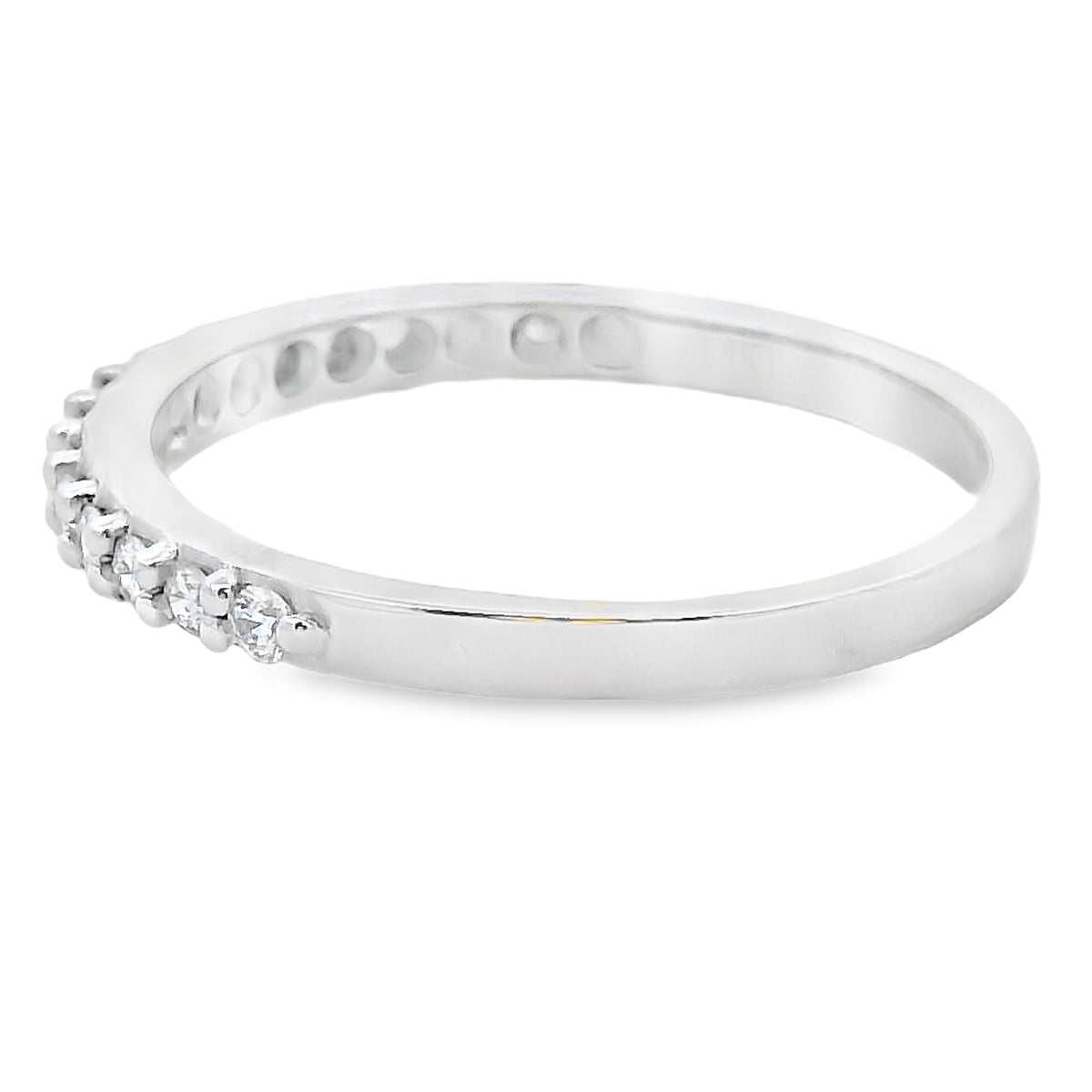 .25ct Diamond Wedding Band Ring 14KT White Gold