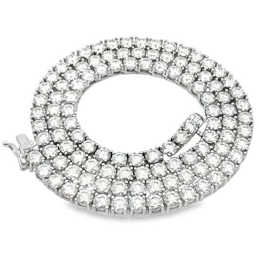 39.98ct Moissanite Tennis Necklace Sterling Silver