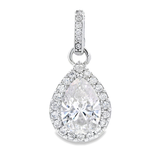 4.23ct Moissanite Fashion Pendants Sterling Silver