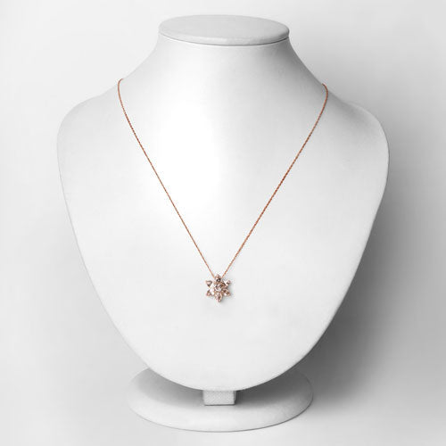 0.99 Carat Genuine Morganite 10K Rose Gold Pendant