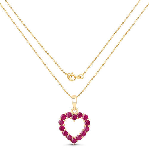 0.43 Carat Genuine Ruby 10K Yellow Gold  Pendant