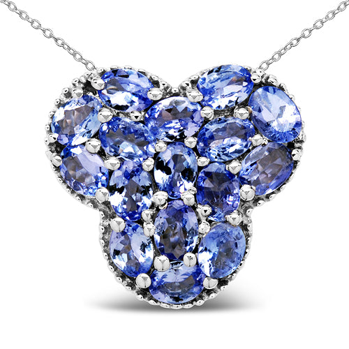 2.72 Carat Genuine Tanzanite .925 Sterling Silver Pendant