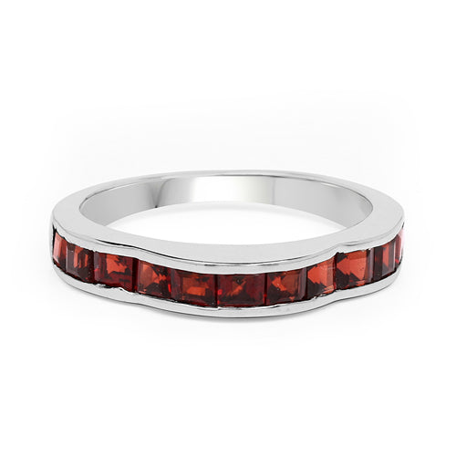 2.25 Carat Genuine Garnet .925 Sterling Silver Ring