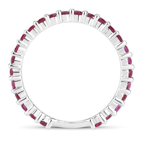 1.04 Carat Genuine Ruby .925 Sterling Silver Ring