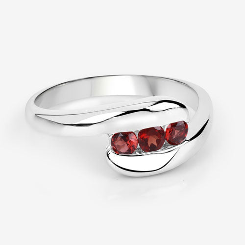 0.74 Carat Genuine Garnet .925 Sterling Silver Ring