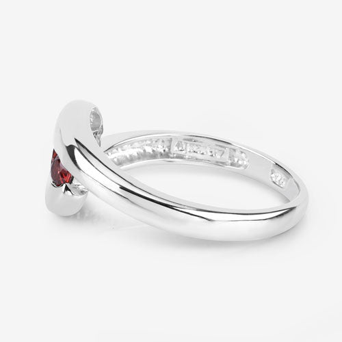 0.74 Carat Genuine Garnet .925 Sterling Silver Ring
