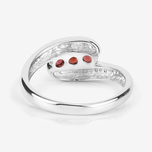0.74 Carat Genuine Garnet .925 Sterling Silver Ring