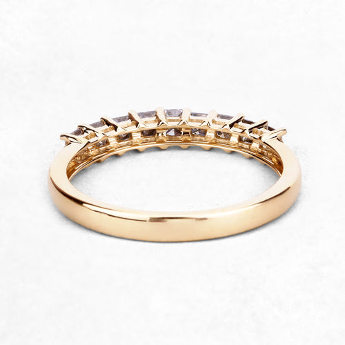 0.50 Carat Genuine Champagne Diamond 14K Yellow Gold Ring (I1-I2)