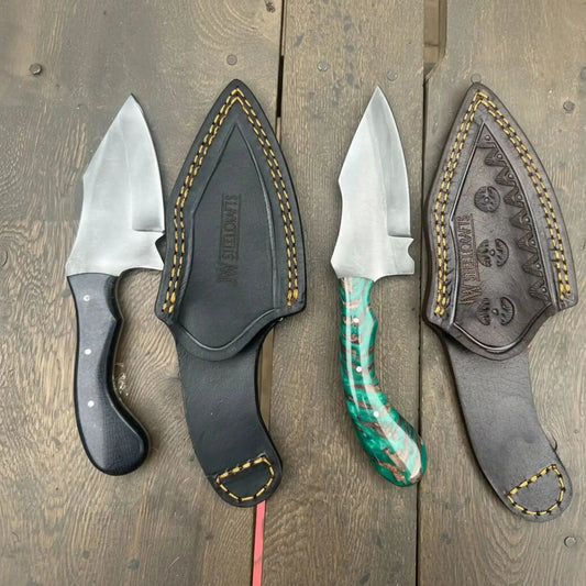 Wide Blade Skinner Knife Set High Carbon Steel Fixed Blade Knives